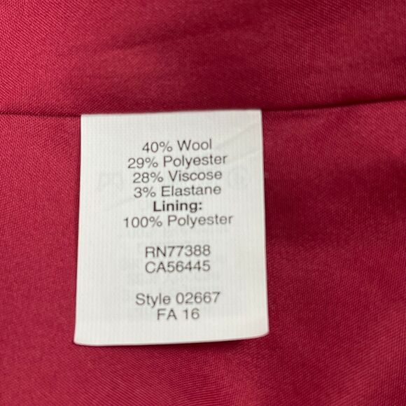 J Crew Women's Sheath Dress Size 8 Raspberry Pink Wool Blend Sleeveless Career - Picture 10 of 10